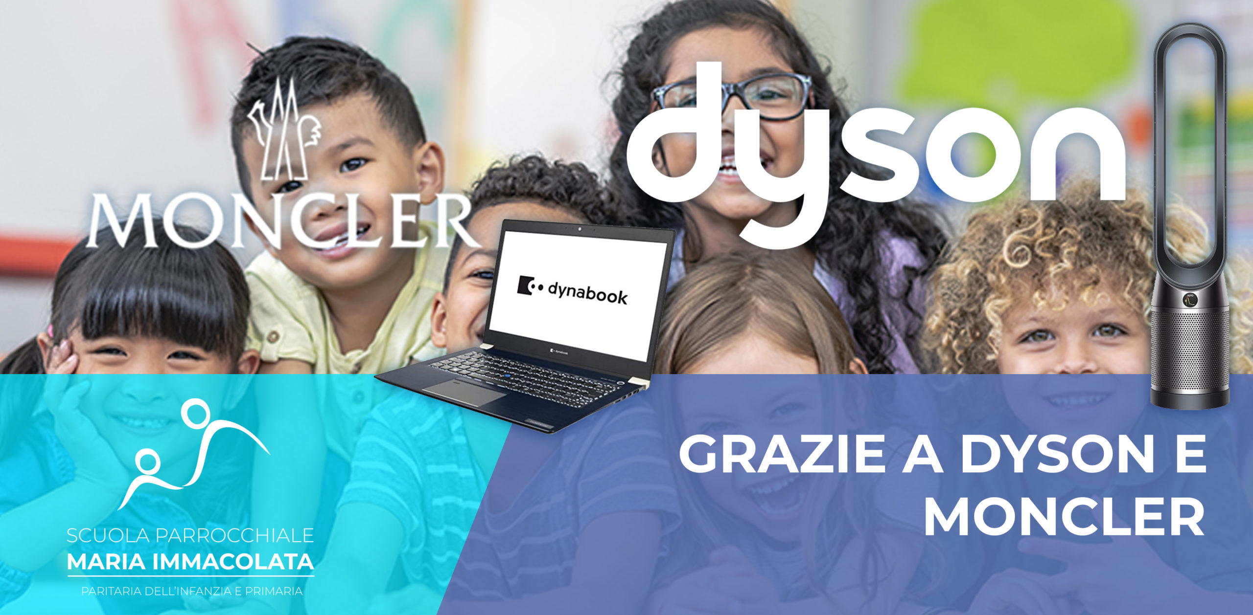 Nuovi PC e purificatori d’aria a Scuola grazie a Dyson e Moncler