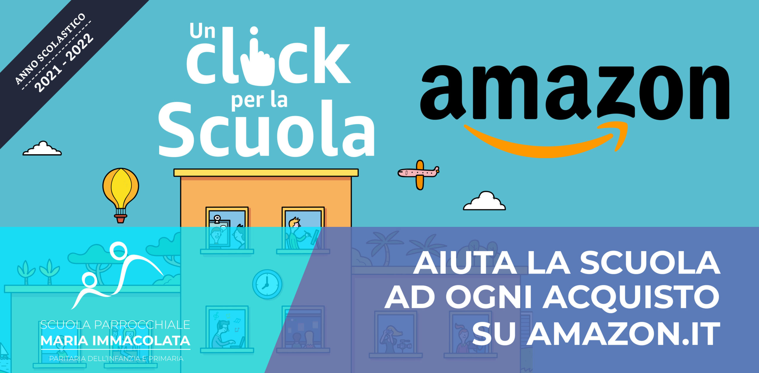 Riparte “Un click per la Scuola”: doni un credito ad ogni acquisto su Amazon.it