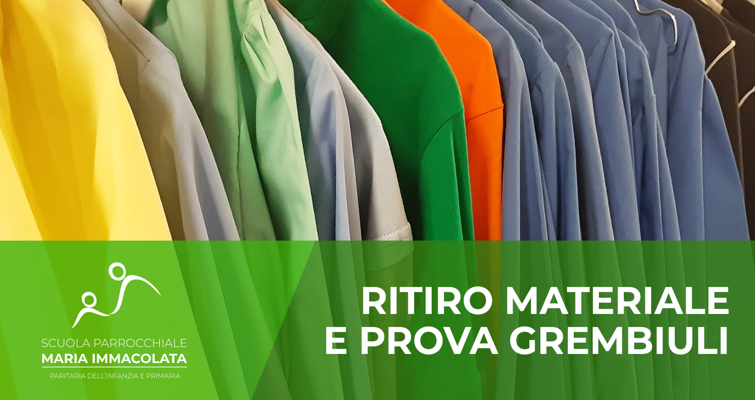 Ritiro materiale 2019-2020 e prova grembiuli 2020-2021