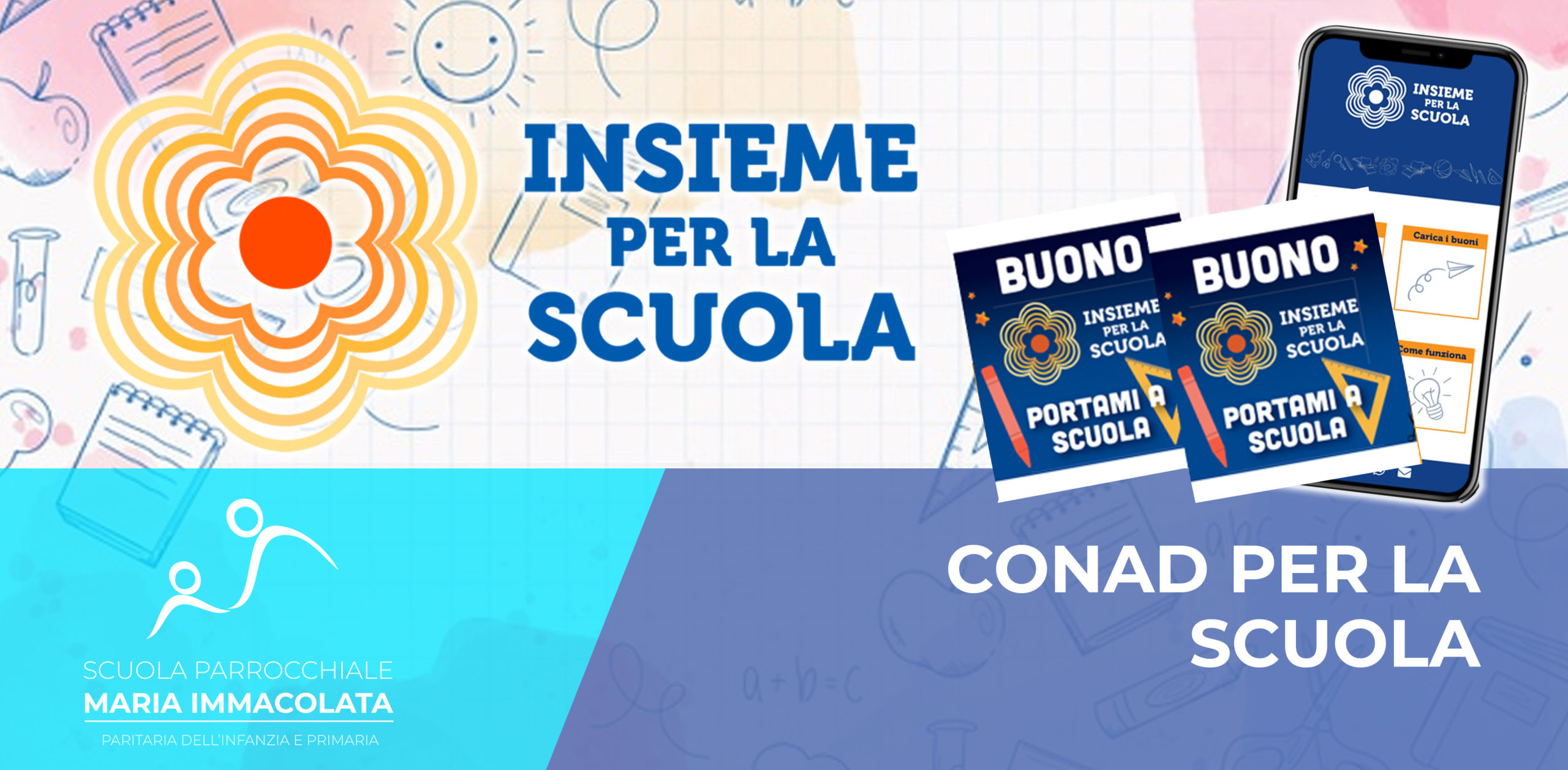 Fino al 21 maggio 2023 aiuta la scuola con una spesa da Conad