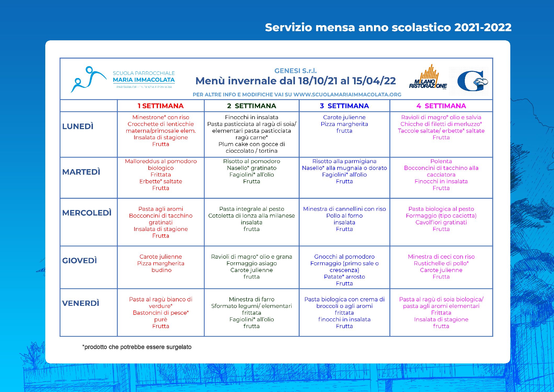 Menù invernale 2021-2022