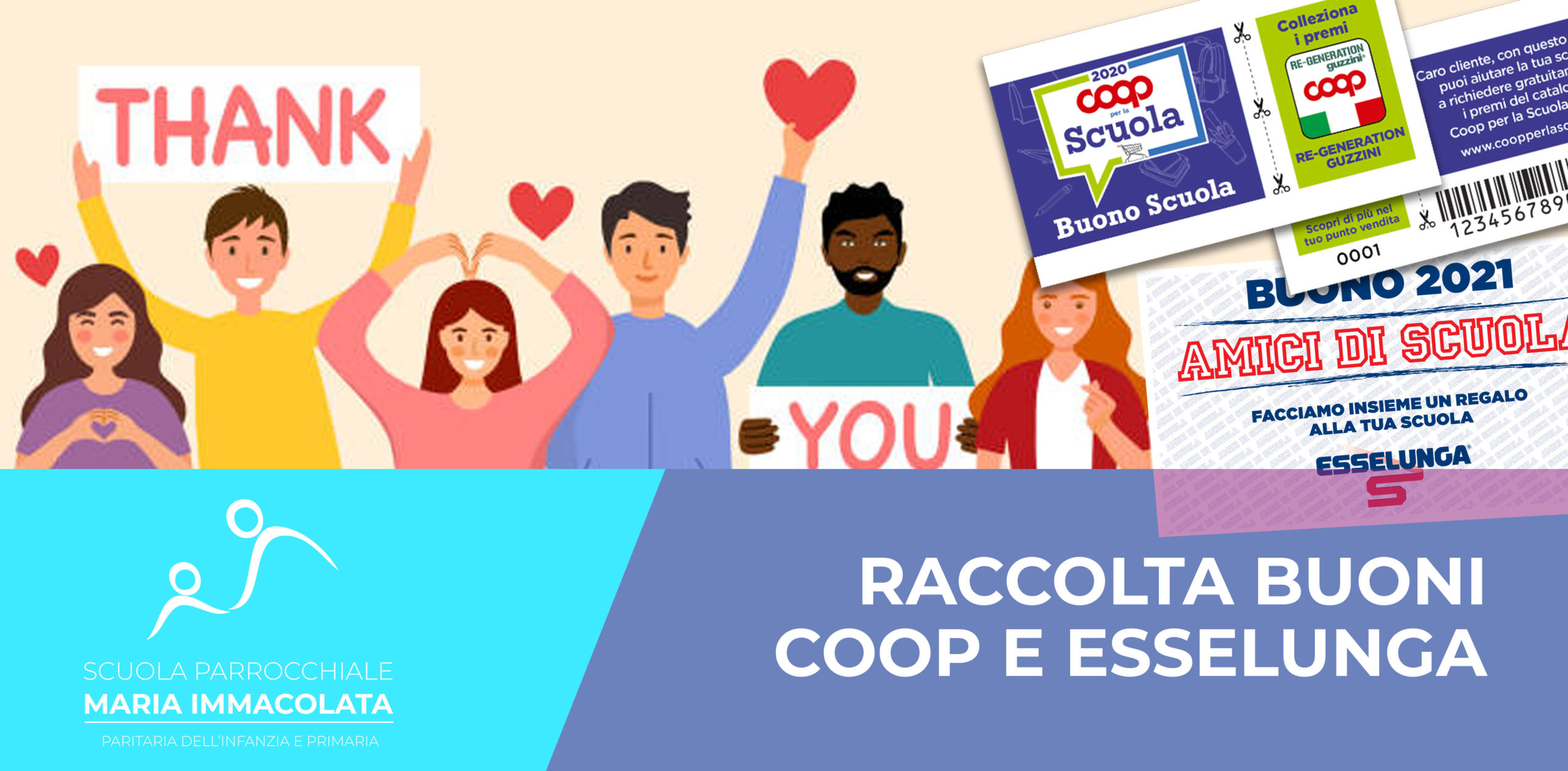 Grazie per il vostro contributo alle iniziative di Coop ed Esselunga