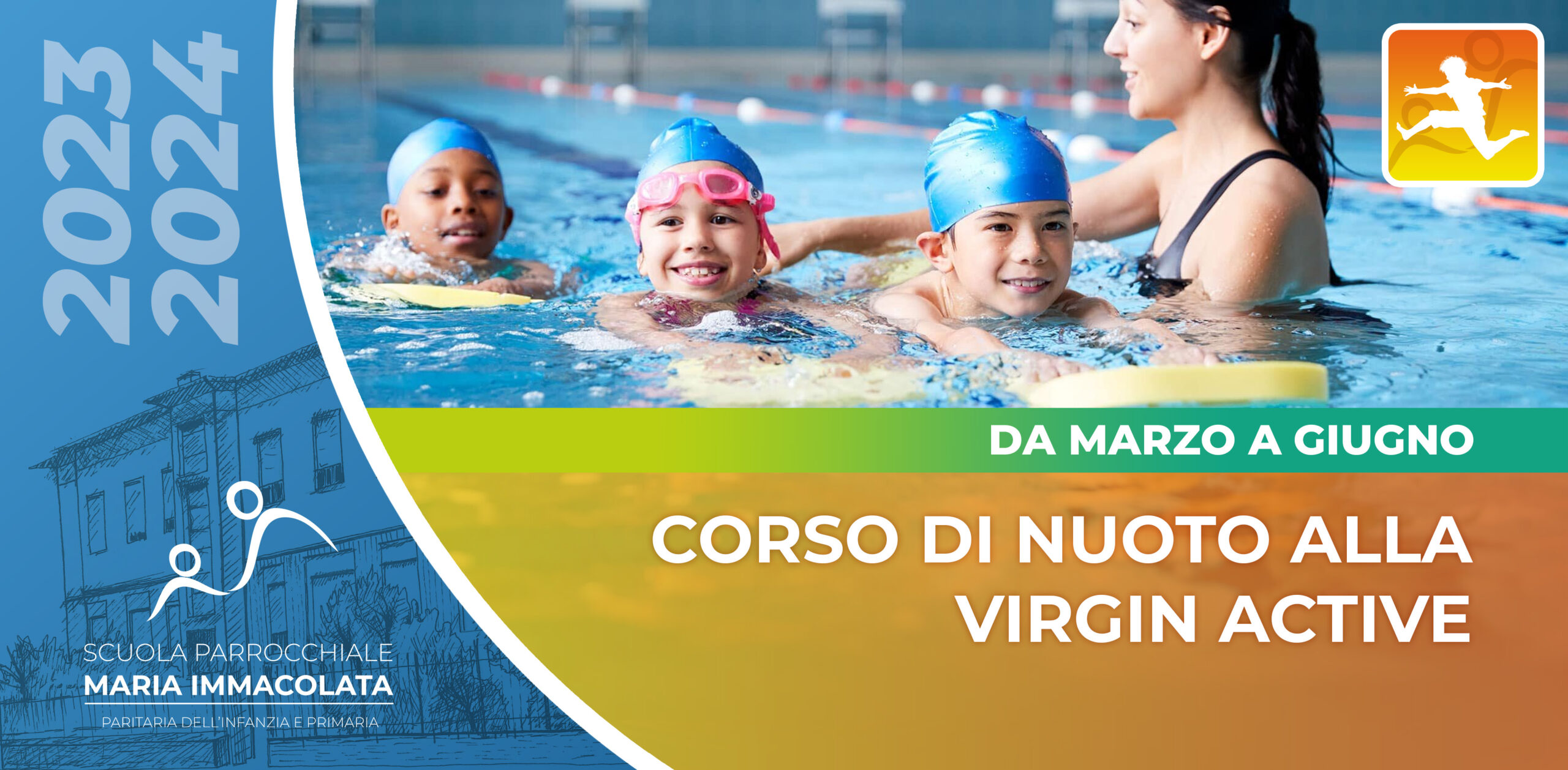 Aperte le iscrizioni corso di nuoto Virgin Active (marzo-giugno 2024)